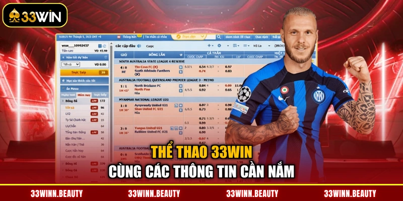 Thể thao 33WIN cùng các thông tin cần nắm